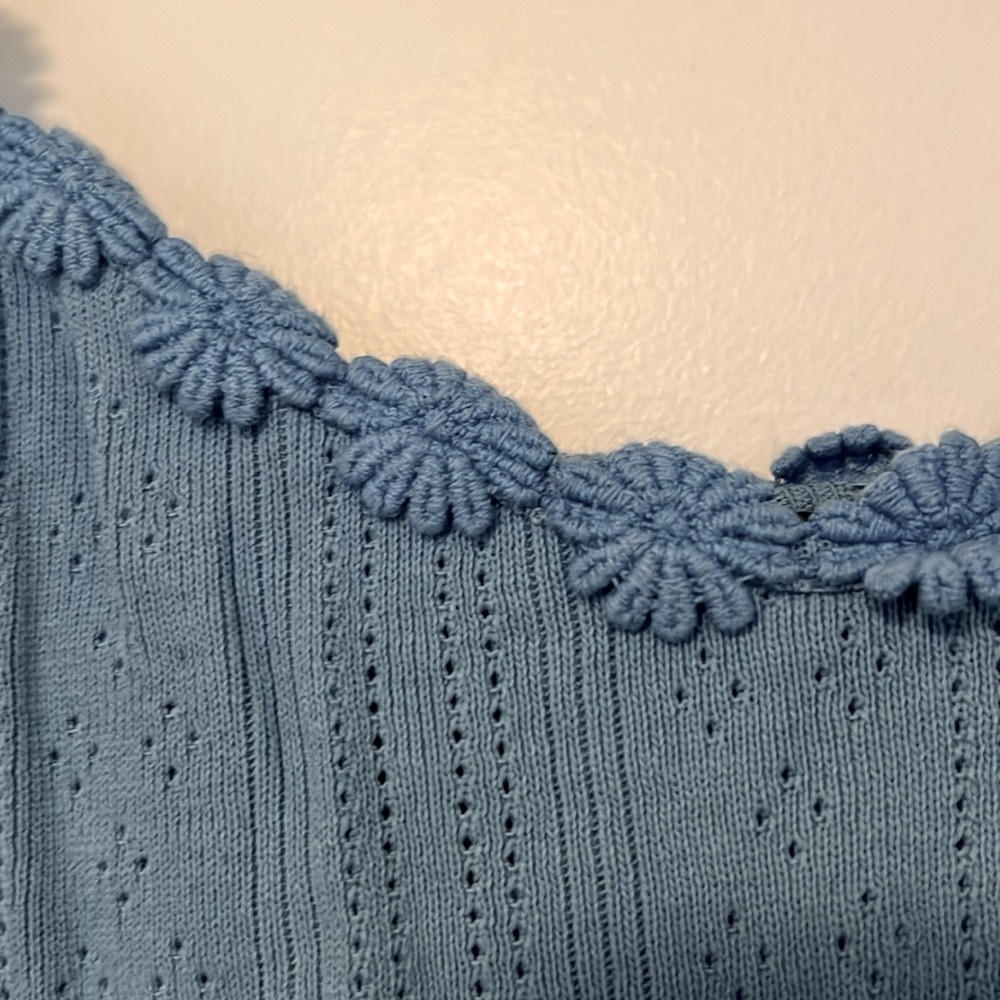 Nobody’s Child Blue organic cotton daisy tank - Picture 2 of 5